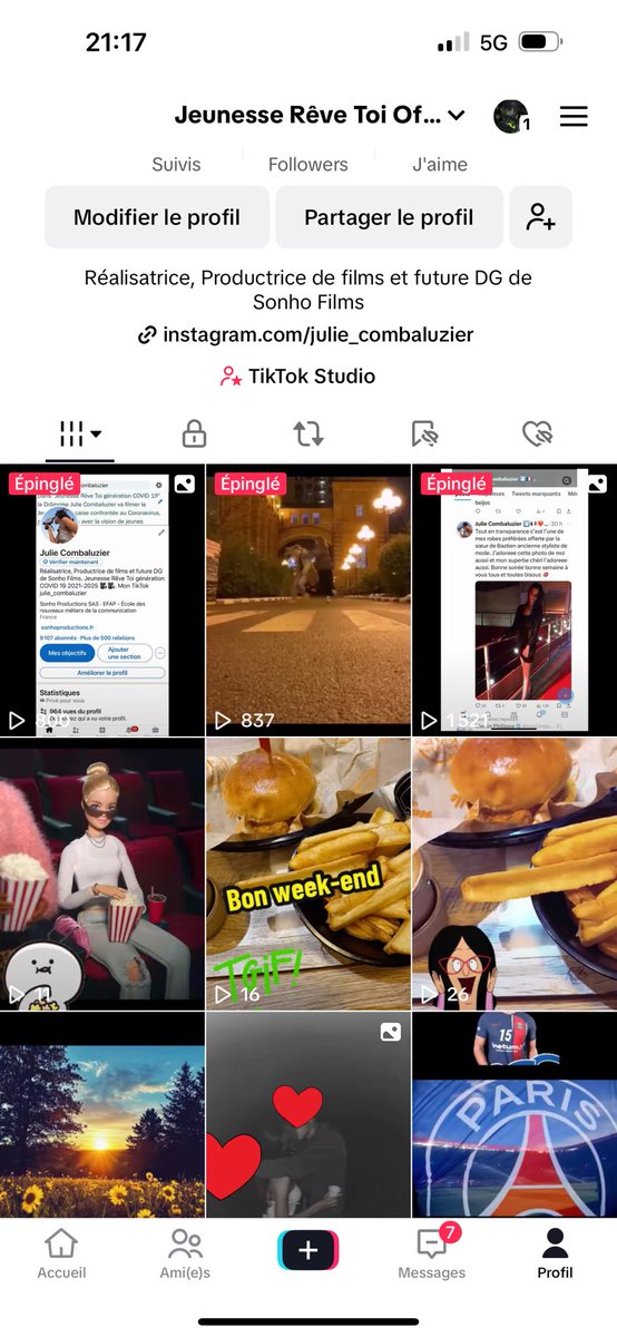 Après avoir été sur Instagram, sur LinkedIn, sur Whatsapp, sur Viber, sur Tumblr, sur TikTok 👇, sur Facebook, sur Telegram etc. Je viens enfin sur X 😅. Nb: J’ai bcp de réseaux sociaux, LinkedIn et de messageries