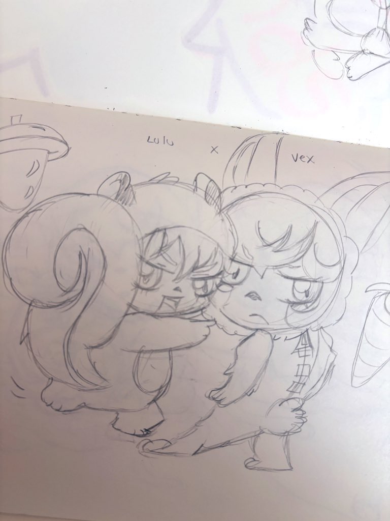 “Hey Vex, can I have the squirrel costume? Here, a bunny one for you ✨✨✨”
Lulu probably