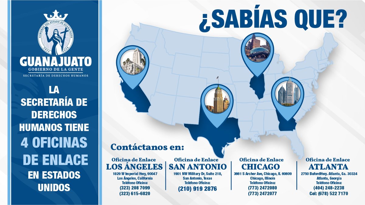 🔴 #ComunicadoOficial Referente a las redadas reportadas en la Ciudad de Los Ángeles, California.
De igual forma, compartimos las direcciones y formas de contacto de nuestras 4 Oficinas Enlace ubicadas en los Estados Unidos.