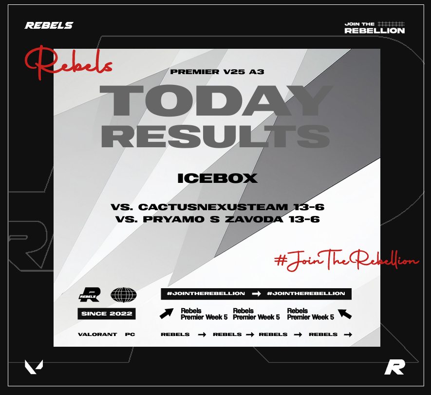 QUALIFIED FOR PLAYOFFS!!🤩

2 victories today secure us a spot in the playoffs! 👊
Let's goooo!🔥

#JoinTheRebellion