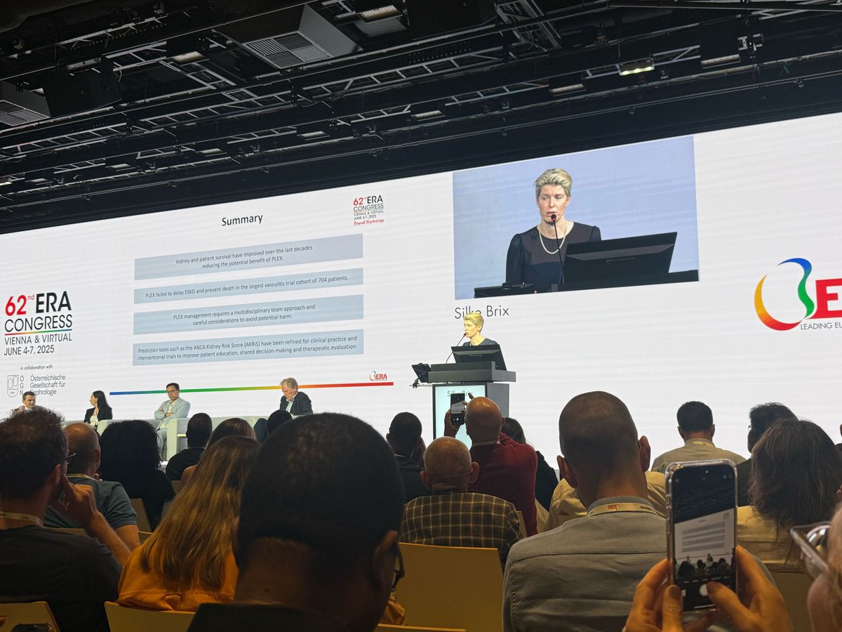 Silke R Brix (@brixsilke) on Twitter photo #PLEX in #ANCA is perhaps less necessary due to improved efficacy of our treatments -
Personalise your approach, discuss severe DAH + RPGN cases in your MDT, ensure safe practice!
Thanks to <a href="/ERAkidney/">ERA - European Renal Association</a> + <a href="/AnnetteBruchfe1/">Annette Bruchfeld</a> for letting me debate our dilemma whether to PLEX or not ๐ #PLEX in #ANCA is perhaps less necessary due to improved efficacy of our treatments -
Personalise your approach, discuss severe DAH + RPGN cases in your MDT, ensure safe practice!
Thanks to <a href="/ERAkidney/">ERA - European Renal Association</a> + <a href="/AnnetteBruchfe1/">Annette Bruchfeld</a> for letting me debate our dilemma whether to PLEX or not ๐