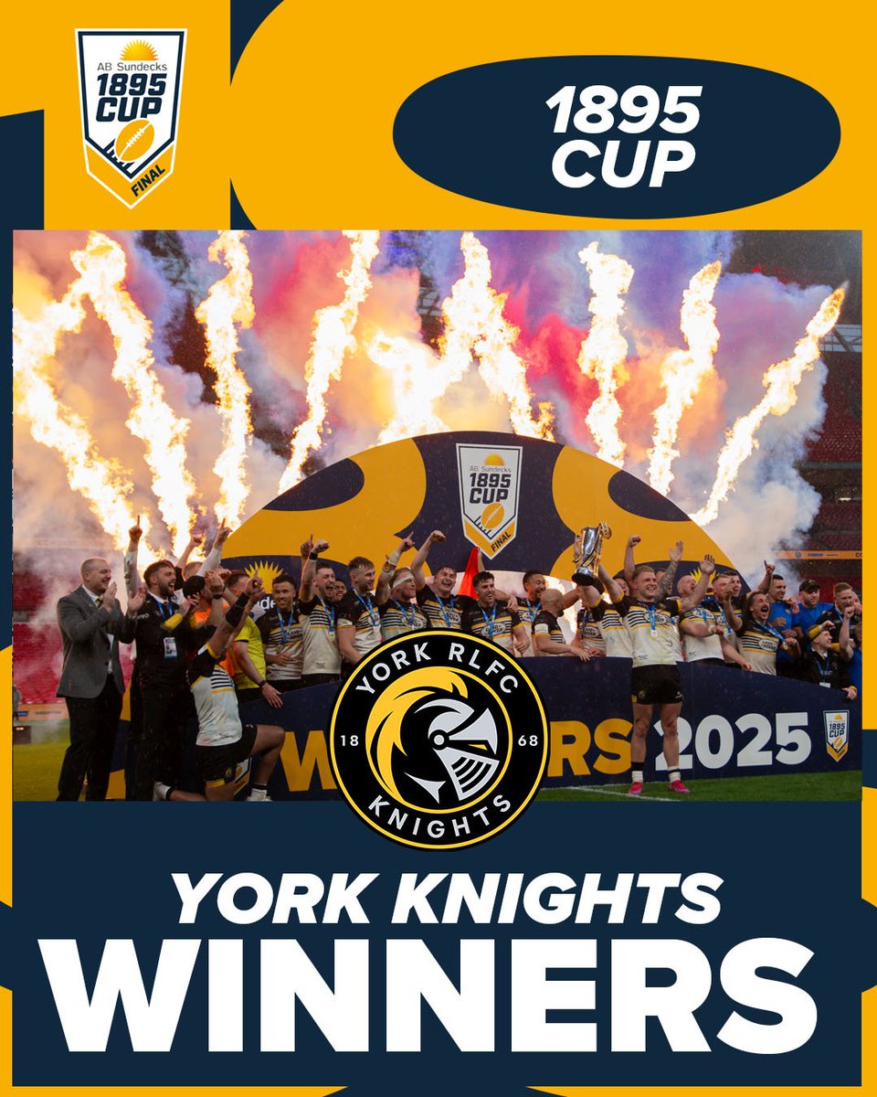 Rugby Football League (@therfl) on Twitter photo š Congratulations, <a href="/YorkRLFC/">York RLFC Knights</a>!
š The 2025 <a href="/ABSundecksLtd/">AB Sundecks Ltd</a> 1895 Cup winners! š Congratulations, <a href="/YorkRLFC/">York RLFC Knights</a>!
š The 2025 <a href="/ABSundecksLtd/">AB Sundecks Ltd</a> 1895 Cup winners!