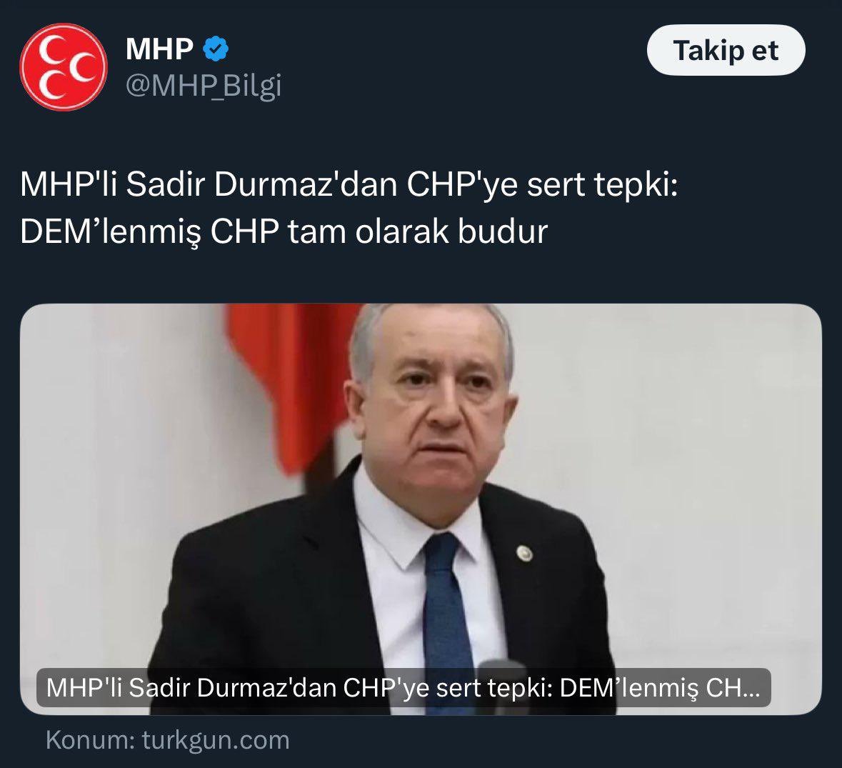 MHP’li Sadir Durmaz’ın 10 Temmuz 2024'teki sözleri: