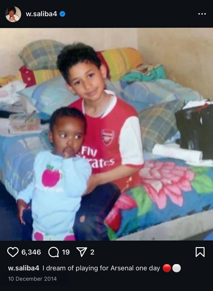 Saliba really made his dream come true 🥹