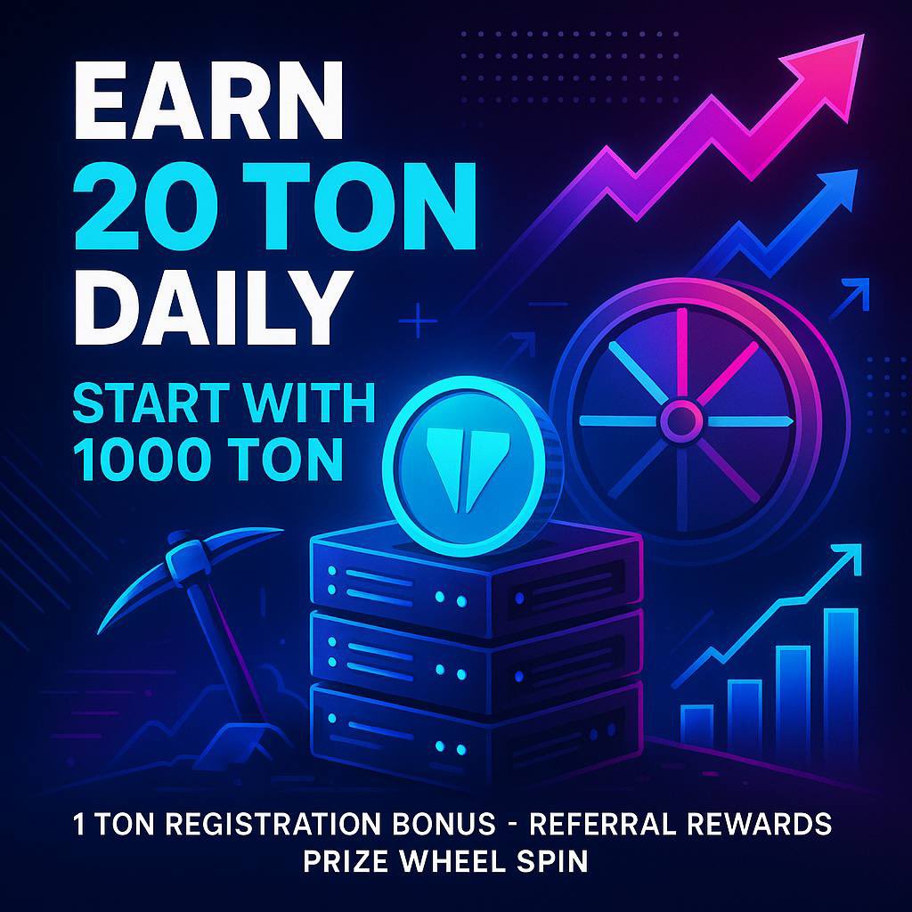 🟣 Buy a server for 1000 TON — earn 20 TON daily!

🎁 t.me/MineVerseBot/a…

🚀Start now — and soon you’ll want to get more and more servers, because this is the most honest, most profitable, and fastest-growing business on Telegram.

🤑 Here’s what you get:
— 20 TON per day
