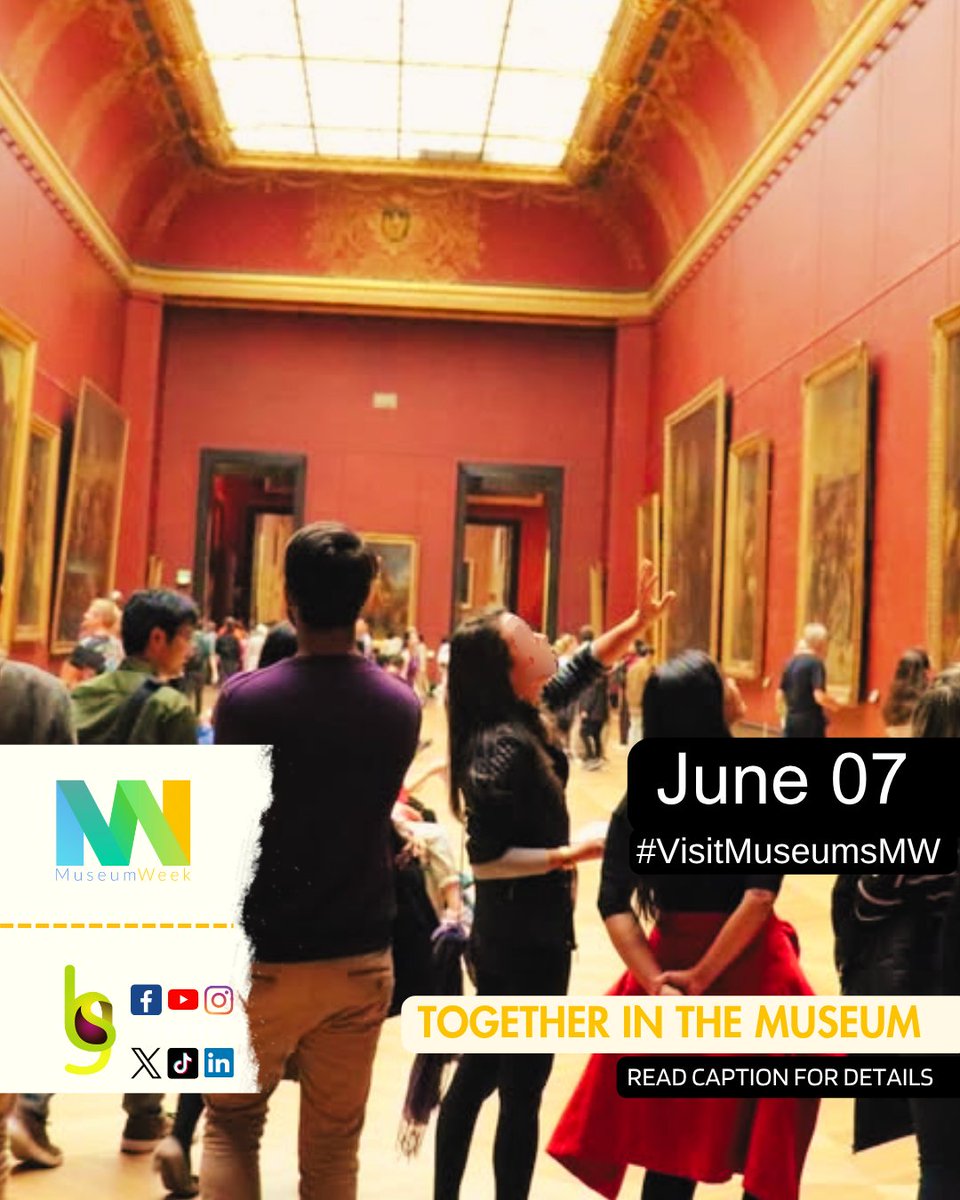 schgpk's tweet image. Let's step into the world of wonder for the sixth day’s topic of #MuseumWeek, which is #VisitMuseumsMW.

The featured image showcases the iconic Louvre Museum gallery, where visitors marvel at breathtaking artworks, symbolizing the magic of museum experiences. 

#art #Paris
