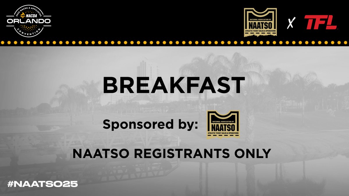 🥪 Start your day with some breakfast and fuel up for Day 2⃣ #NAATSO25