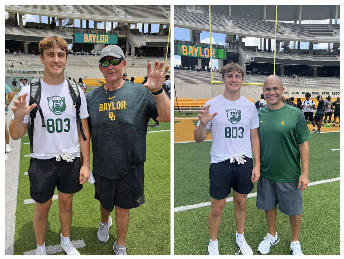 aiden_slansky's tweet image. Had an amazing morning at the @BUFootball camp today. Thank you @CoachJLAnderson and @CoachDaveAranda for putting on a great camp. #SicEm
@Baylor @BaylorAthletics @CoachMartin_18 @mcneill_josh @Coach_Stang @DogFootball