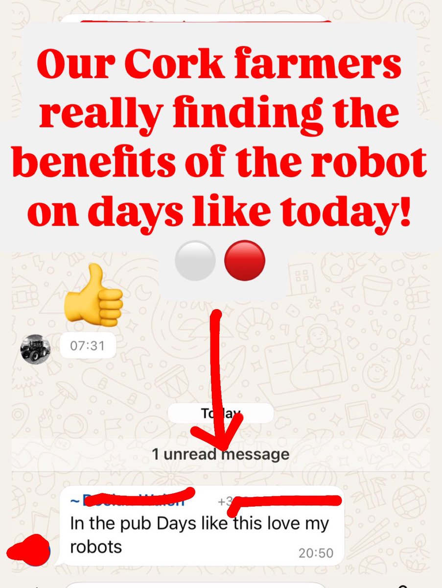 A great day to have a milking robot and be from Cork 👏 message into our farmer WhatsApp today! #munsterfinal #cork