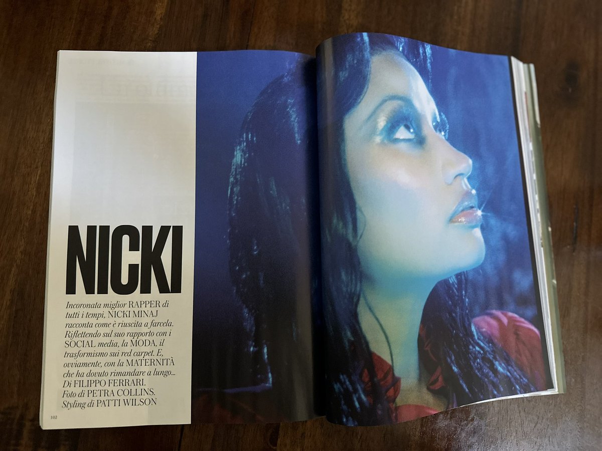 houstxmaraj's tweet image. My @NICKIMINAJ ‘Vogue Italia’ magazine finally came in! So excited! #NickiVogue