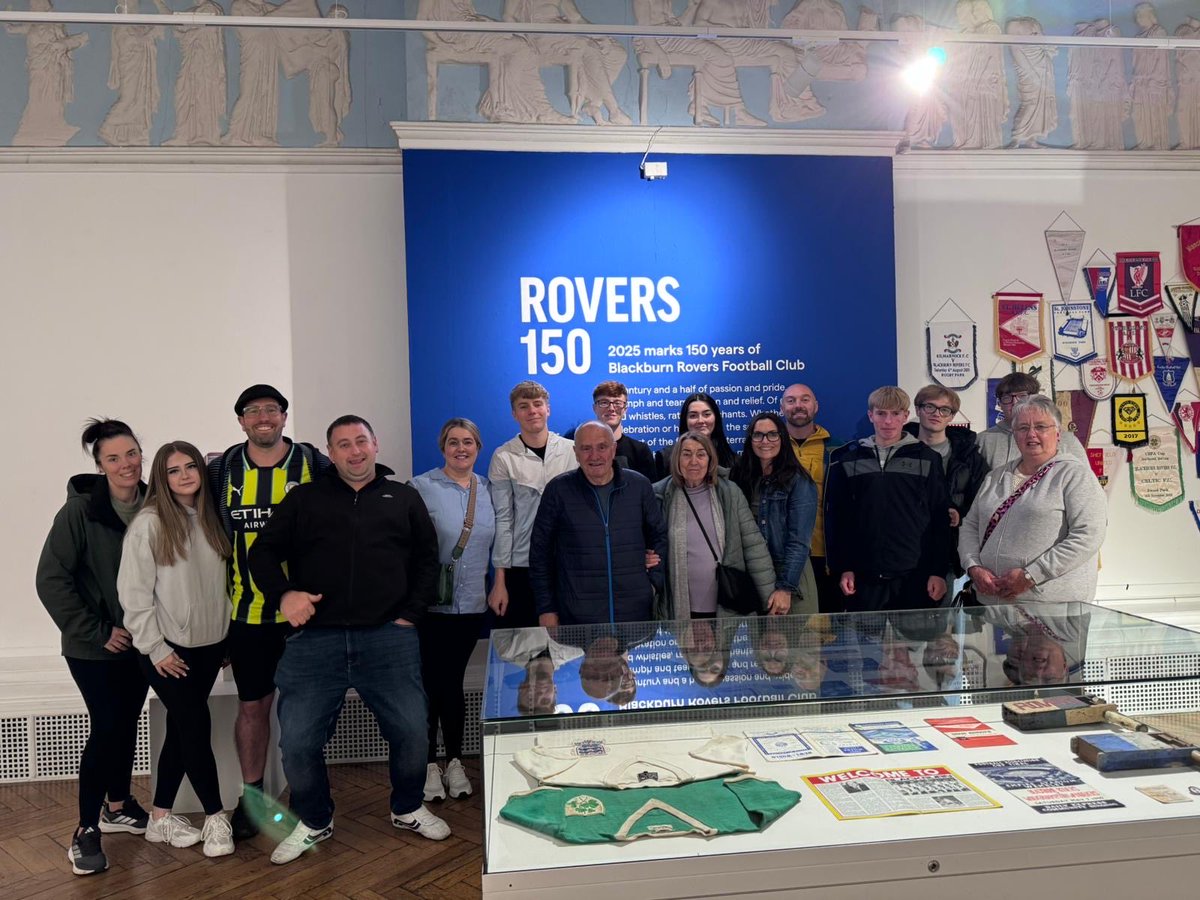 Brilliant turnout with my family &amp; friends for seeing the Rovers Exhibition with my Dad Bobby Svarc in the famous line up lol, it did him proud 💙🤍⚽️ ⁦<a href="/Rovers/">Blackburn Rovers</a>⁩ ⁦<a href="/BRFCTrust/">Blackburn Rovers Community Trust</a>⁩ ⁦<a href="/BlackburnMuseum/">Blackburn Museum & Art Gallery</a>⁩