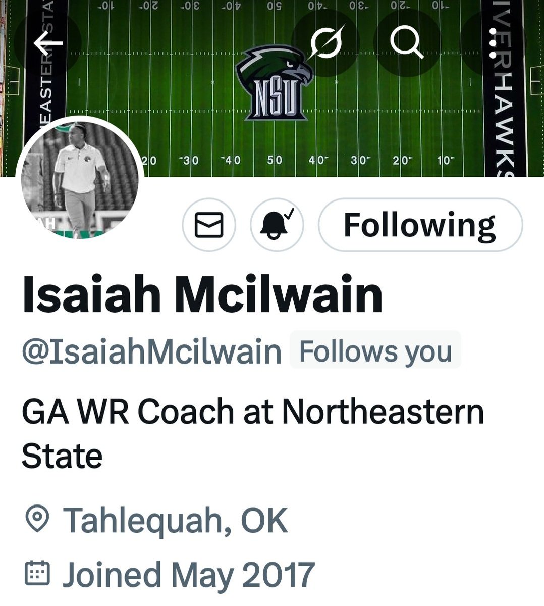 Nation Wide Sports! (@n_w_sports) on Twitter photo SHOUT OUT π£ <a href="/IsaiahMcilwain/">Isaiah Mcilwain</a> for attending Camp <a href="/NSU_Football/">Northeastern State Football</a> SHOUT OUT π£ <a href="/IsaiahMcilwain/">Isaiah Mcilwain</a> for attending Camp <a href="/NSU_Football/">Northeastern State Football</a>