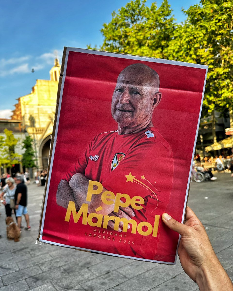 🪧 LA CAPDIDATURA DEL NOSTRE 𝗣𝗘𝗣𝗘 𝗠Á𝗥𝗠𝗢𝗟, A LA PLAÇA VELLA PER DEMANAR EL SEU VOT❗️

😍 I SIGUI ESCOLLIT #CAPGRÒS 2️⃣0️⃣2️⃣5️⃣❗️

♥️ DIGUEM-HO BEN ALT: VOLEM QUE EL 𝗣𝗘𝗣𝗘 𝗠Á𝗥𝗠𝗢𝗟 SIGUI EL SELECCIONAT❗️

🫶 MOLTES GRÀCIES, #TERRASSISTES, PER VENIR I ACOMPANYAR-NOS❗️