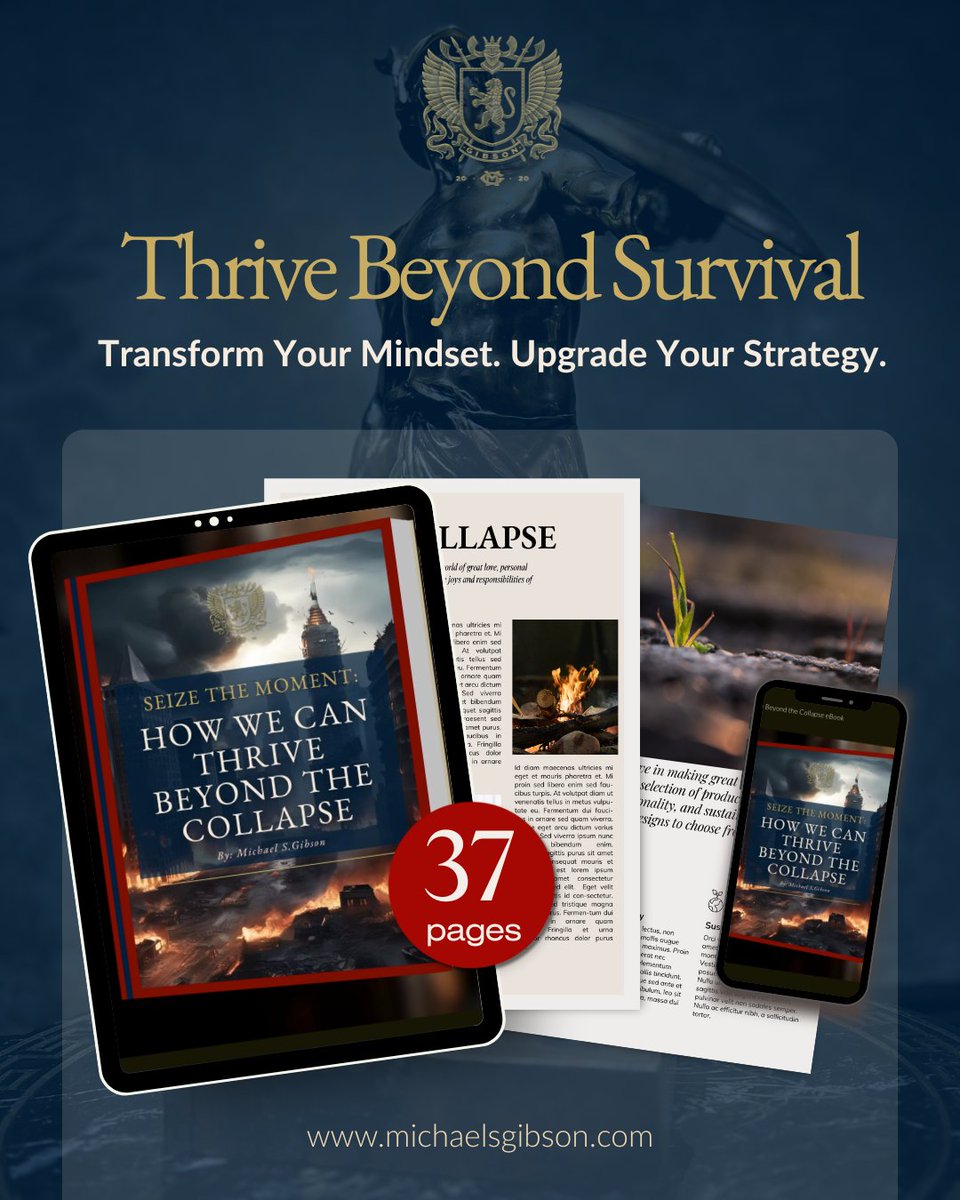 officialmgibson's tweet image. Survival is basic. Thriving is the goal.
If you're ready to level up your mindset and strategy, this book is a must-read.
📘 Read it. Apply it. Win when it counts.
Download here: michaelsgibson.com/ebook

#ThriveNow #LevelUpLiving #CrisisToConfidence