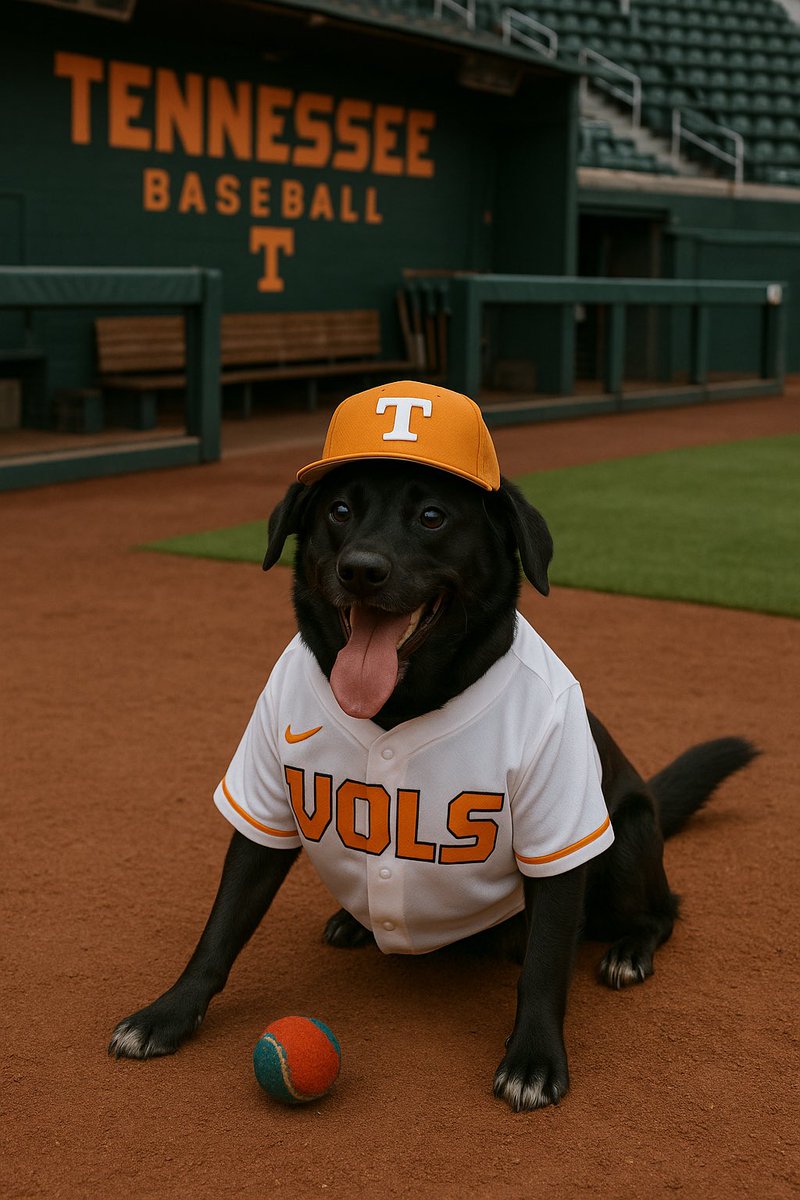 Mabel’s ready to cheer on <a href="/Vol_Baseball/">Tennessee Baseball</a>! 🐶⚾️🧡