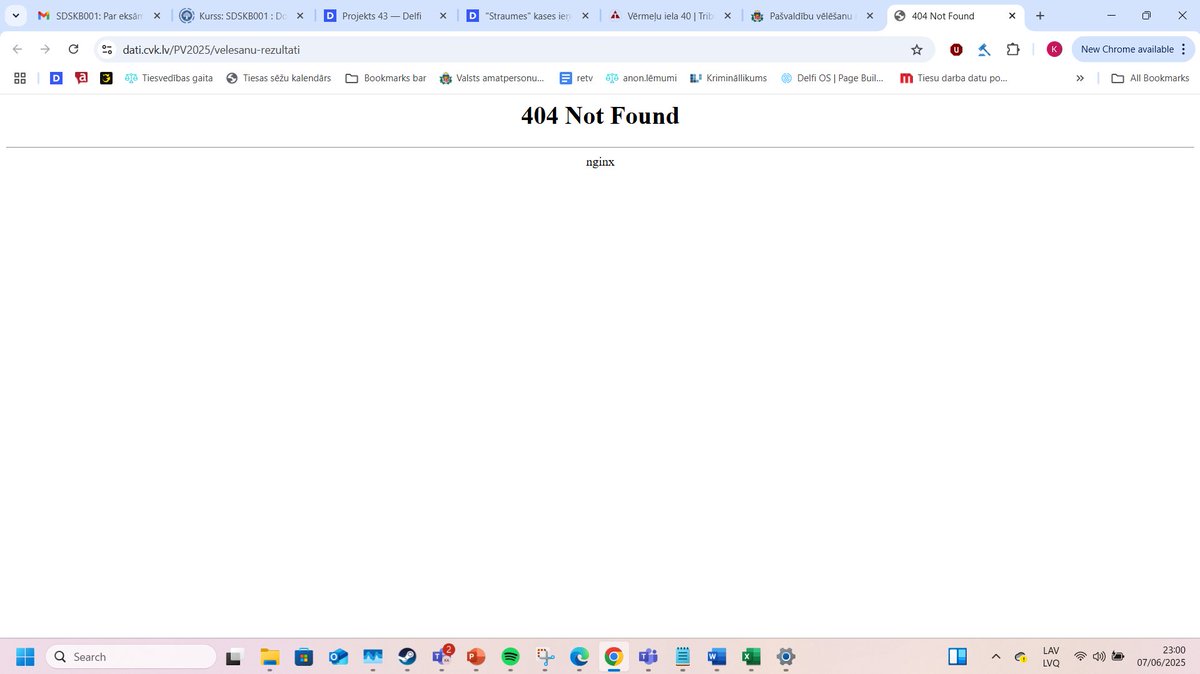 Klau, <a href="/CVK_zinas/">CVK_zinas</a> kas jums ar mājaslapu? Gribu realtime rezultātus