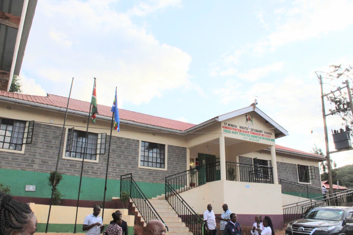 The NG-CDF Board Director, Hon. Gabriel Kago, today commissioned a fully equipped administration block at St. Monica Wautu Secondary School in Kaiti Constituency, Makueni County. He was accompanied by the Board’s CEO, Mr. Yusuf Mbuno.