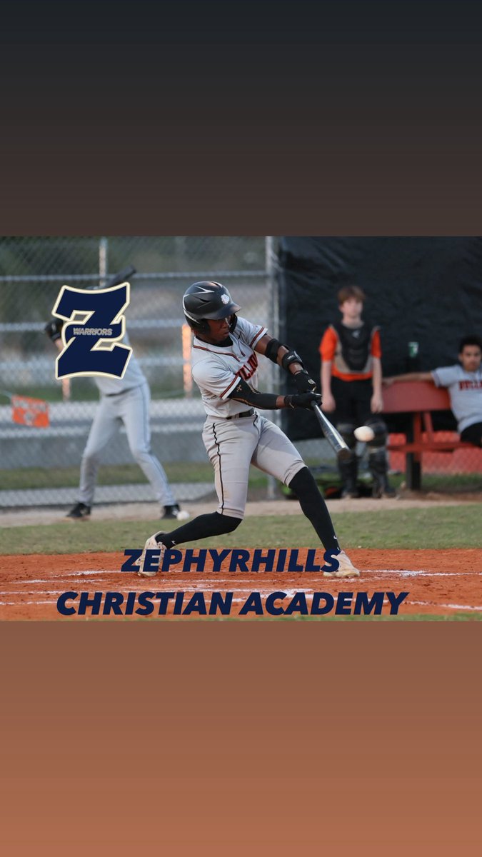 After being at Zephyrhills High School for 3 years, I’ve decided to transfer to Zephyrhills Christian Academy for my Senior year, I will be playing both Baseball and Football, I’m grateful for the opportunity to now be a Warrior and I’m really looking forward to this season!⚔️