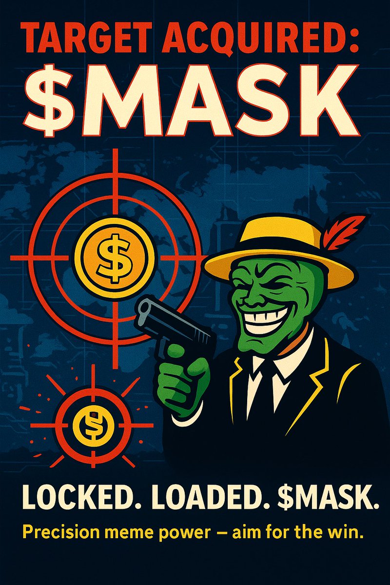 TheMaskCoinMASK's tweet photo. Target Acquired: $MASK
π― Locked. Loaded. $MASK.
The mission is clear.
Precision meme power β aim for the win.
π https://t.co/4PitHK81dJ
#MASKcoin #CryptoTarget #MemeSniper https://t.co/RMYncNeEbA