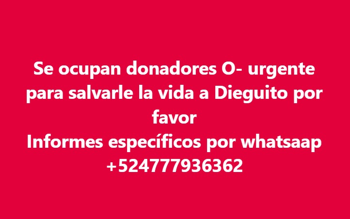 🚨 URGENTE 🚨
Si puedes donar,  hazlo.
Si no, ayuda a difundir.

Gracias.