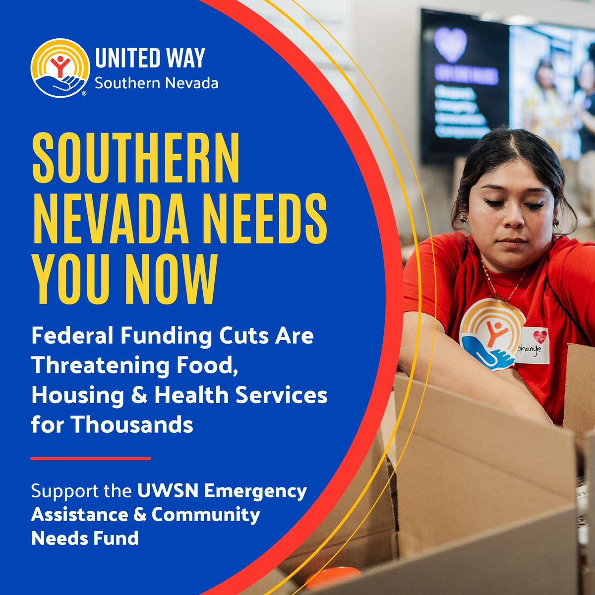 The Emergency Food and Shelter Program helped 680,000+ Southern Nevadans since 2020. Now, $1.2M in assistance is paused—leaving families without food, shelter, or healthcare. Act now to support our community: uwsn.org/eacn. 💛
