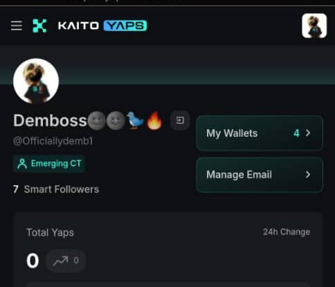Officiallydemb1's tweet photo. Day 7 and still no yap  on @KaitoAI 

I need to restrategize 

I heard people are using 
@Humanityprot to break free from the yap jail? 
How true is that?

@arbitrum 
@Novastro_xyz 

Keep on stacking points for @virtuals_io 
@thriveprotocol 
@Calderaxyz

WAGMI guys https://t.co/HvfelNevuB