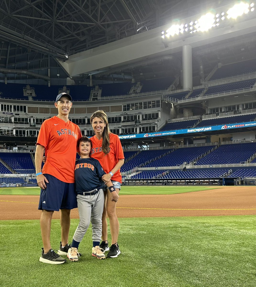 JulieDurdaWPLG's tweet photo. What a dream come true!! Dillon hit a home run in Marlins Stadium!!! Such a wonderful way to celebrate his birthday weekend!! That’s my babyd !! Great job Coach ( hubby) #baseballmoms #godisgreat❤️ https://t.co/JON4CQ2vo5