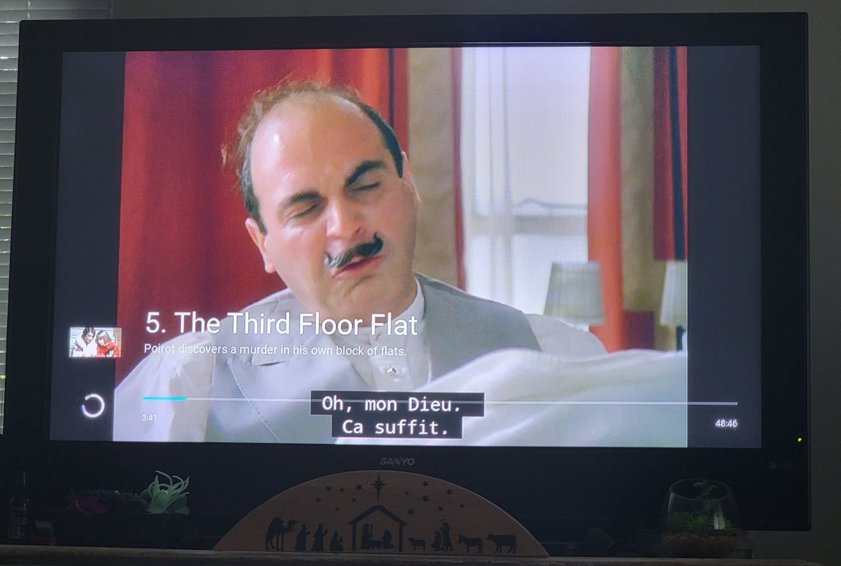 Absolutely adore Agatha Christie's Poirot series from the BBC! Watching all the seasons with my baby