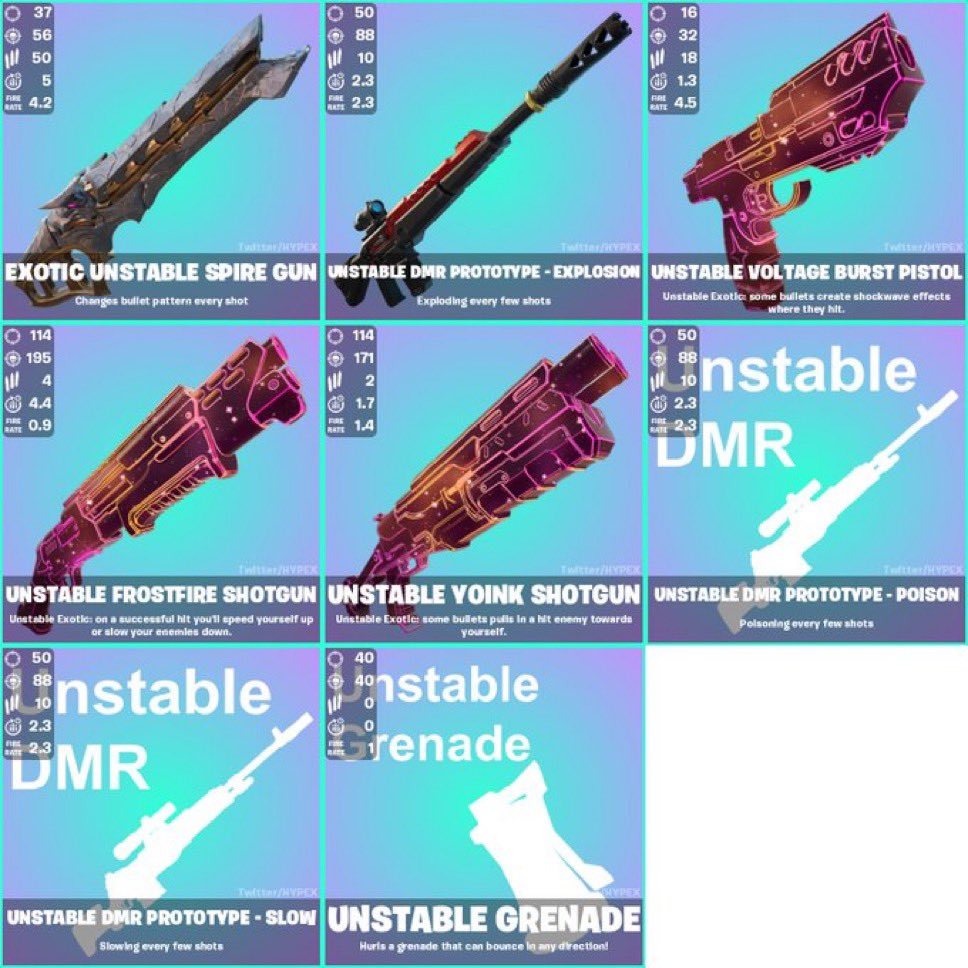Esportsnixoy's tweet photo. New exotic guns seem crazy!
#fortnite #fortnitevent #fn #newseason #nixoy #Esports #FortniteLeaks https://t.co/7jjhSaOQCF