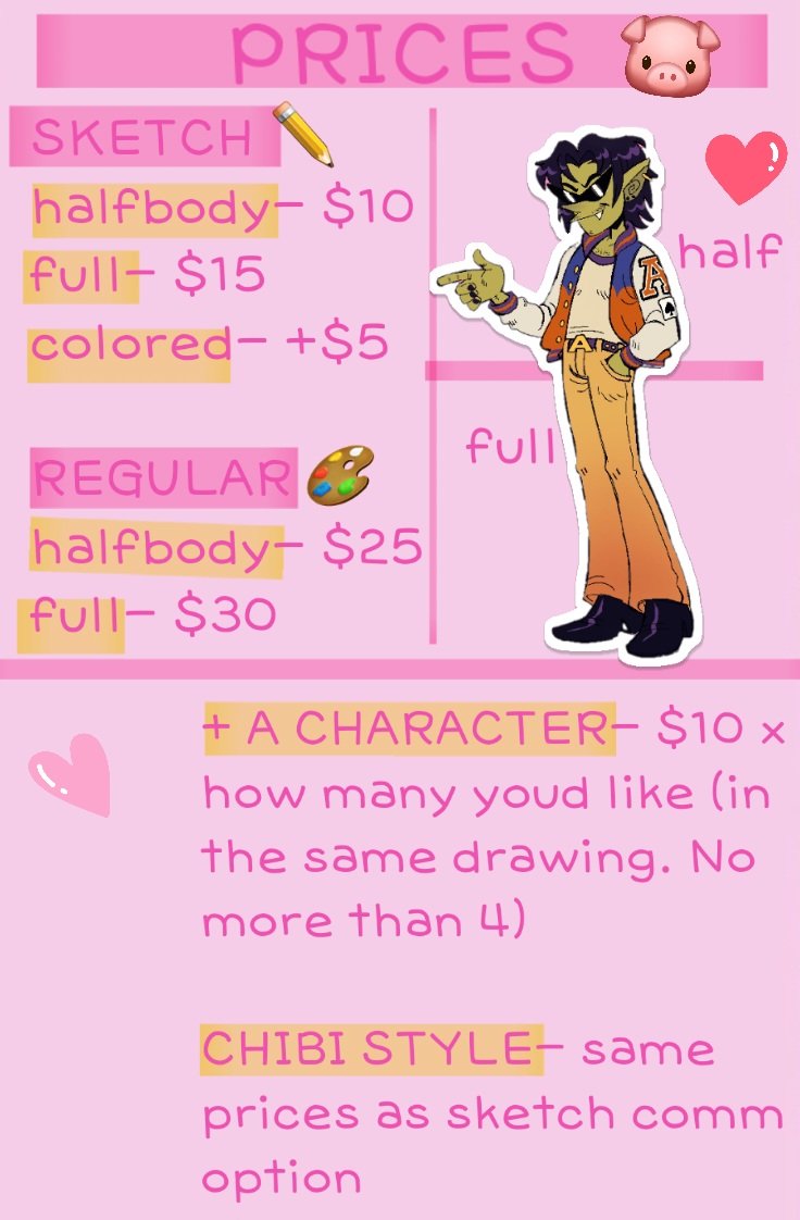 PHASE2MURDOC's tweet image. C0MMISSIONS OPEN ! π©·
HELPING PAY BILLS, DM ME IF YOURE INTERESTED! π©·
π« I WONT DRAW: NSFW, incest, underageXadult, heavy mecha, realism.
π«Ά I WILL DRAW: Gorillaz! Canon characters! Ocs! Ships! Selfship/ocXcanon! Furries! π
Find more art examples here! π¨
#piggiescribbles