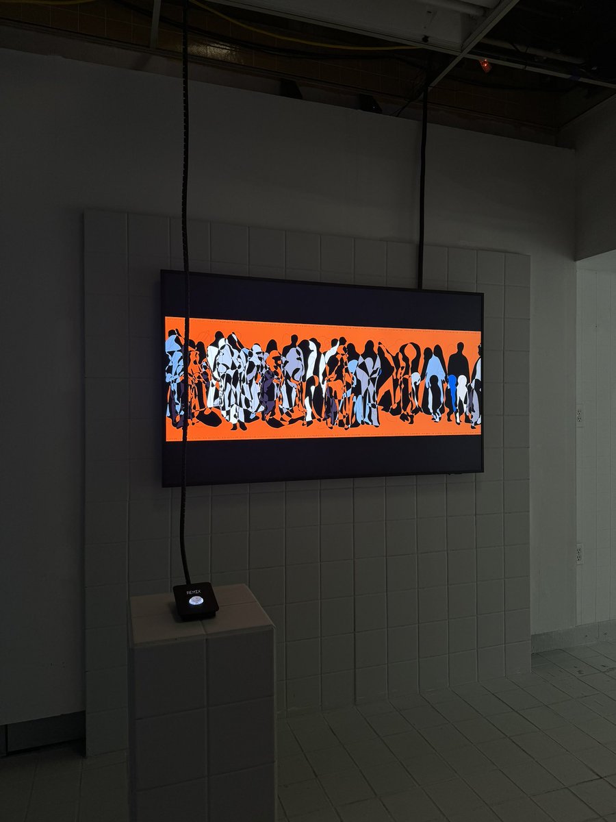 The beauty of digital art: While we got to enjoy Inventory Numbers on the big screen in Lisbon, it was simultaneously on display in NYC.

Thanks <a href="/alvarmahlberg/">Alvar</a> for the photo!