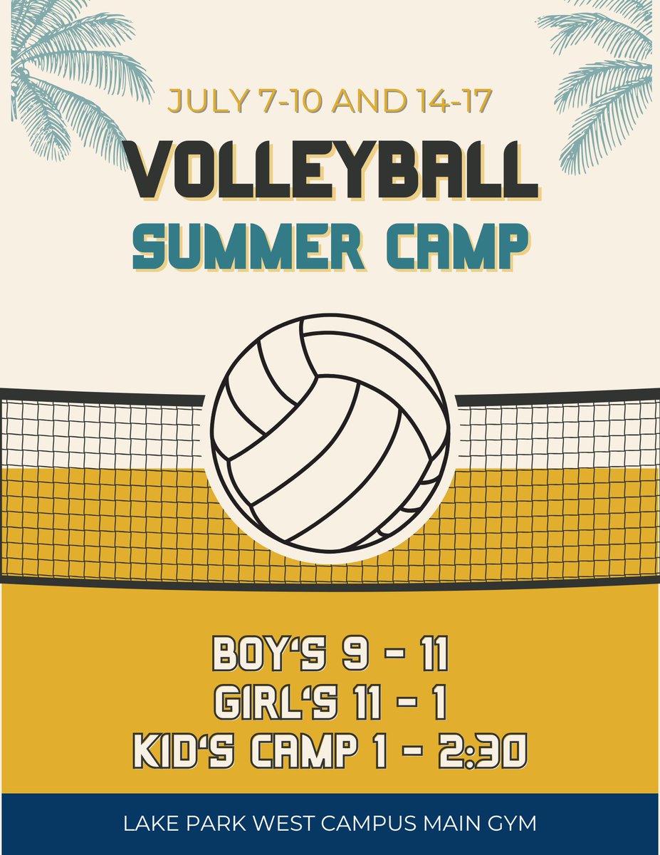 Lake Park Girls VB (@lpgvb) on Twitter photo Don't forget to sign up for Summer Camp. Registration link can be found on the Lake Park Athletics website. Don't forget to sign up for Summer Camp. Registration link can be found on the Lake Park Athletics website.