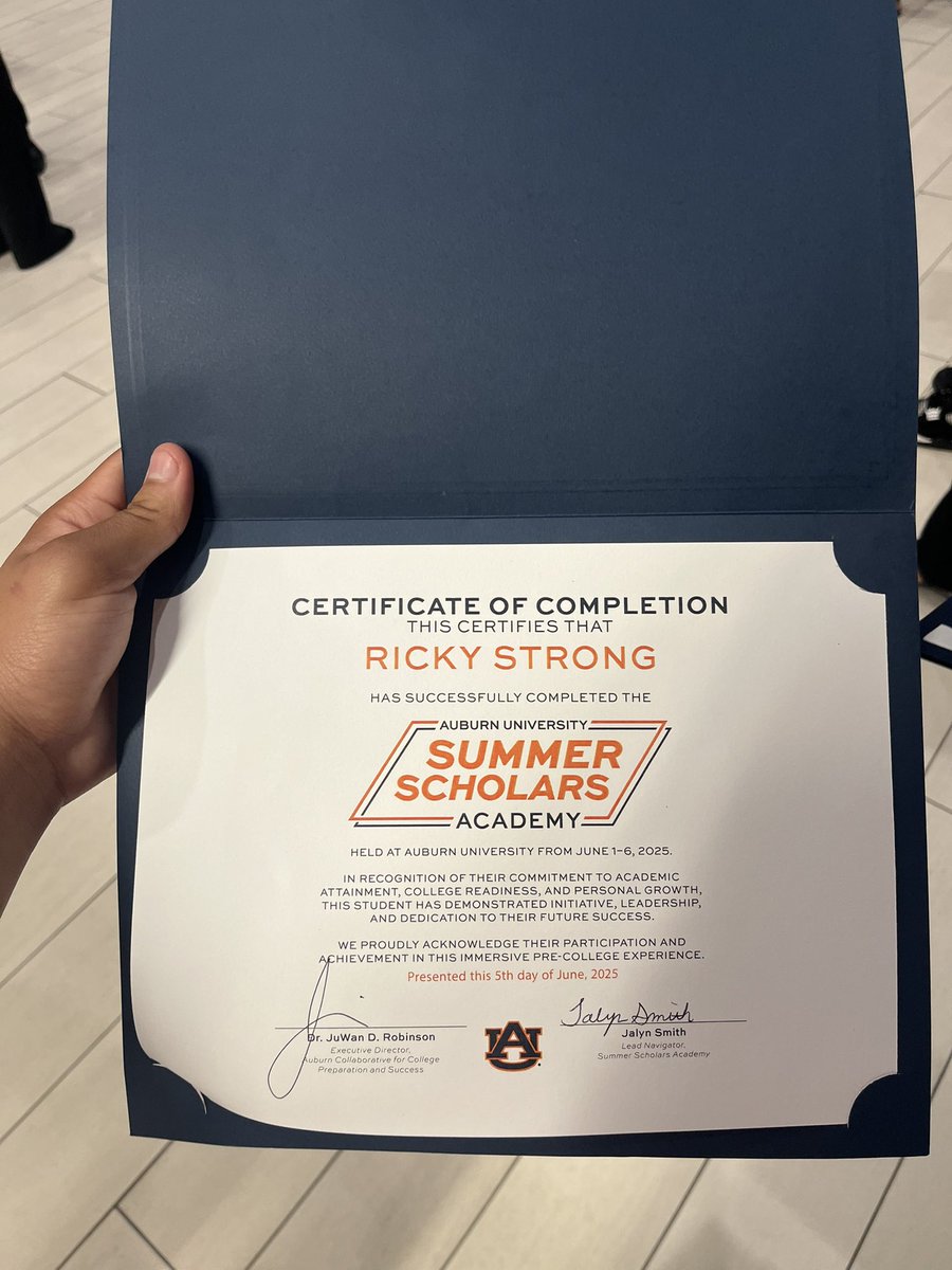 Had a very great time last week June 1-6 at the academic scholars program🦅<a href="/AuburnTigers/">Auburn Tigers</a>