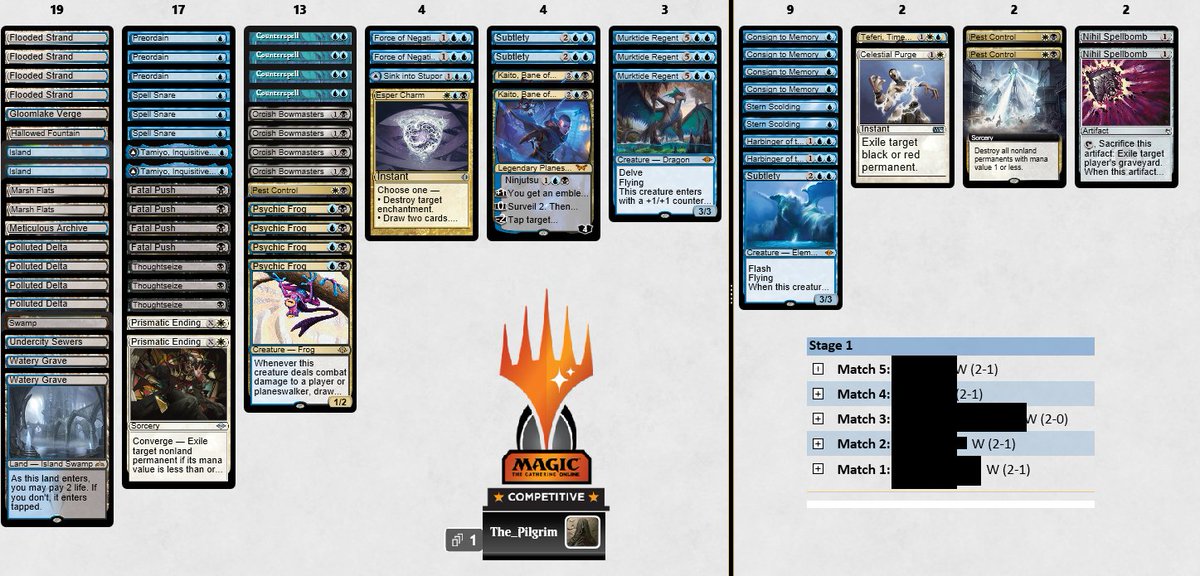 The_Pilgrim (@the_pilgrim2501) on Twitter photo Modern๐ #4 This time with Esper Murk.
Not sure how to take this deck as my league was 4 combo decks and a control deck. Which Murk feasts on.
Inspired by <a href="/Mengu09/">Andrea Mengucci</a> teasing me with spicy murk lists.
I also 3-2 with traditional Murk losing to boros and prowess.
<a href="/fireshoes/">Robert Taylor๐ฅ</a> Modern๐ #4 This time with Esper Murk.
Not sure how to take this deck as my league was 4 combo decks and a control deck. Which Murk feasts on.
Inspired by <a href="/Mengu09/">Andrea Mengucci</a> teasing me with spicy murk lists.
I also 3-2 with traditional Murk losing to boros and prowess.
<a href="/fireshoes/">Robert Taylor๐ฅ</a>