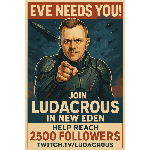 ludacr0us's tweet photo. 🛑Going live now!

🚀https://t.co/OQRKVLZr1z🚀 

Join our #EVEOnline adventure!  

Sunday Night Chat &amp; chill 

✅Drops Enabled✅ 

Abyssal t4 

 2500 Follower Giveaway 

#EVEOnlineCommunity #Gaming #LiveStream #SupportSmallStreamers #theludaverse #tweetfleet https://t.co/J3N8XTEIjn