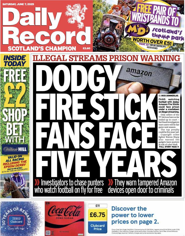 Every few months a story like this gets circulated in the press to scare people. 

If it didn’t cost more per month than Firesticks do for a year, not to mention the fact that there are still plenty of games you legally cannot watch in the UK, you wouldn’t have a problem.
