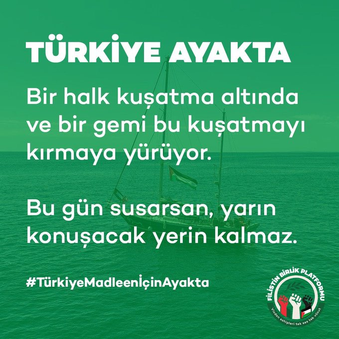 Gazze'ye umut olmaya çalışanları yalnız bırakmayın

 #TürkiyeMadleenİçinAyakta