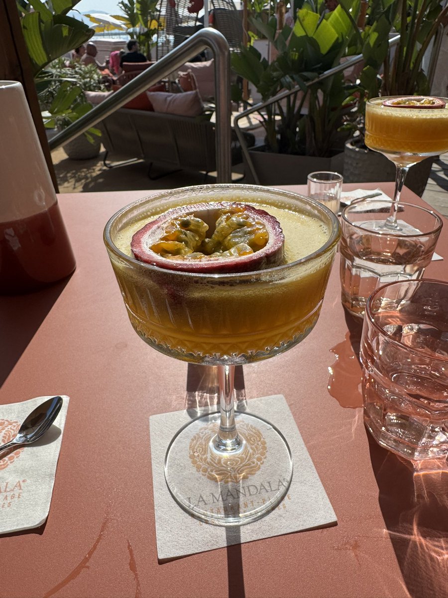 cannesluxe's tweet photo. Loving this very special mango and passionfruit juice at this beach bar in Cannes #cocktail  #cannes #frenchriviera https://t.co/YjqmOZqsDK