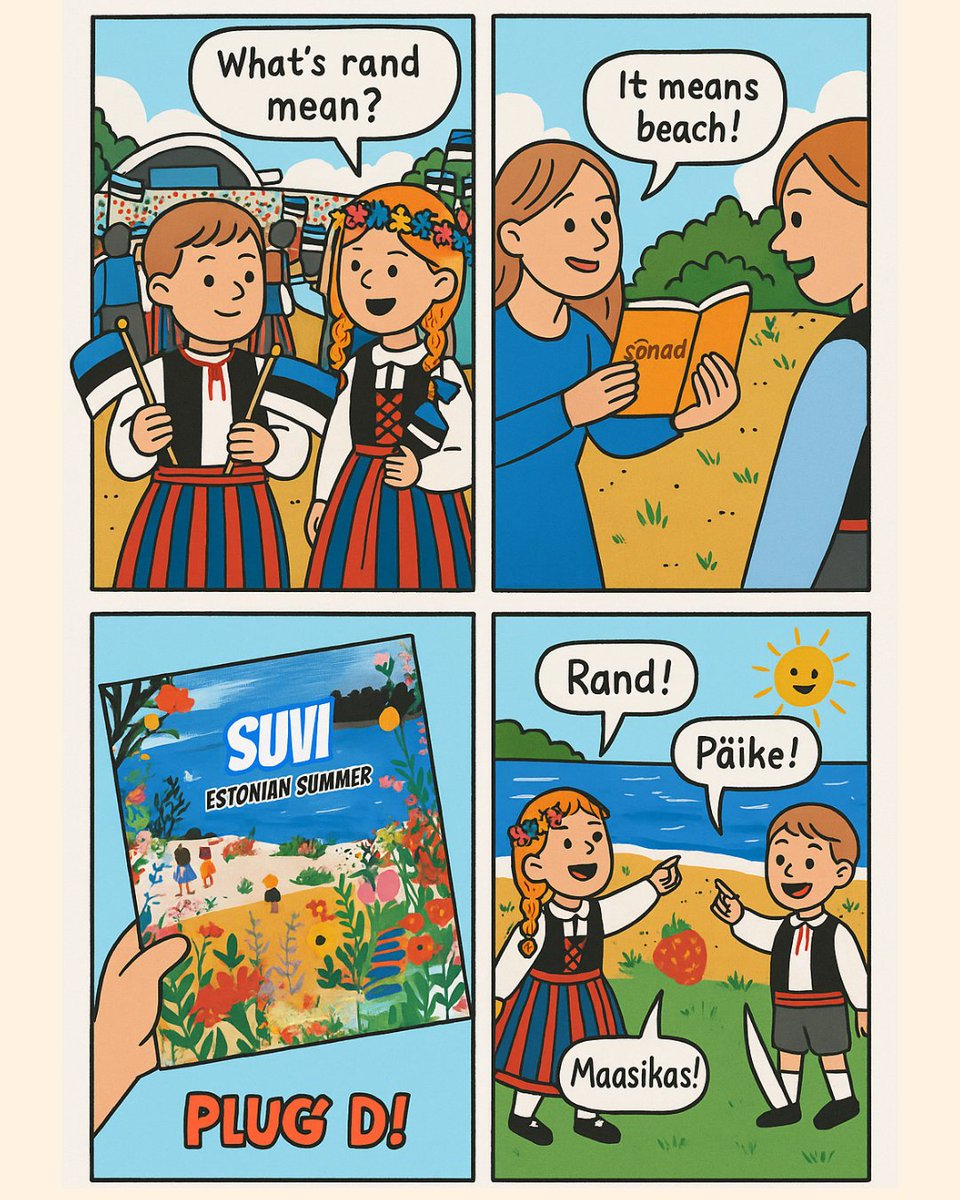 estowords's tweet photo. We made these books for families like ours—living between places but rooted in culture.
Find them on Amazon:
🎨 Suvi: Estonian Summer Coloring Adventures
📚 Suvi: Estonian Summer

#EstoniansAbroad #Laulupidu https://t.co/Jv7We7N4PR