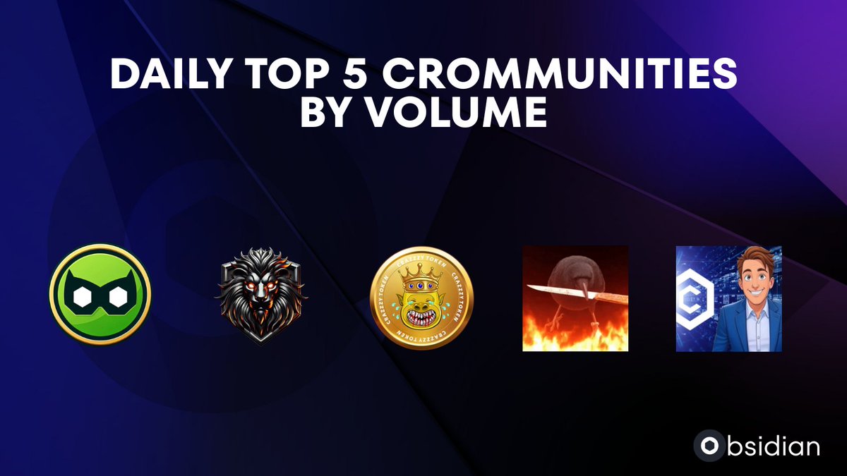 Obsidian Finance (@obsidianswap) on Twitter photo 🚀Today's Obsidian Top Crommunites by volume on
<a href="/cronos_chain/">Cronos</a>🏅
<a href="/RobinCronos/">Robin on Cronos</a> $ROBIN
<a href="/CronosLionel/">Lionel | Web3 NFT Lending & Borrowing</a> $LION
<a href="/CRY_Token/">$CRY aka Teardrop Terry</a> <a href="/CrazzzyMonsters/">Crazzzy Monsters | Gen2 on @Cryptocomnft |</a> $CRY
<a href="/CAW777onX/">CAW777onCro</a> $777
<a href="/EricCroToken/">Eric Token 💎 COO of Meme Coins</a> $ERIC
To qualify for our daily top 5 Crommunities set your project up at obsidian.finance/profile/assets
Upward 🚀Today's Obsidian Top Crommunites by volume on
<a href="/cronos_chain/">Cronos</a>🏅
<a href="/RobinCronos/">Robin on Cronos</a> $ROBIN
<a href="/CronosLionel/">Lionel | Web3 NFT Lending & Borrowing</a> $LION
<a href="/CRY_Token/">$CRY aka Teardrop Terry</a> <a href="/CrazzzyMonsters/">Crazzzy Monsters | Gen2 on @Cryptocomnft |</a> $CRY
<a href="/CAW777onX/">CAW777onCro</a> $777
<a href="/EricCroToken/">Eric Token 💎 COO of Meme Coins</a> $ERIC
To qualify for our daily top 5 Crommunities set your project up at obsidian.finance/profile/assets
Upward