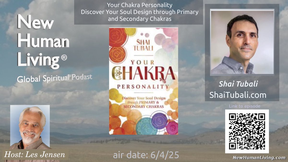 Listen to an interview with Les Jensen on New Human Living podcast <a href="/newhumanliving/">Les Jensen</a> , as Shai Tubali, discusses Your Chakra Personality: Discover Your Soul Design through Primary and Secondary Chakras, and discover and explore your soul’s design. Rather than provide a general