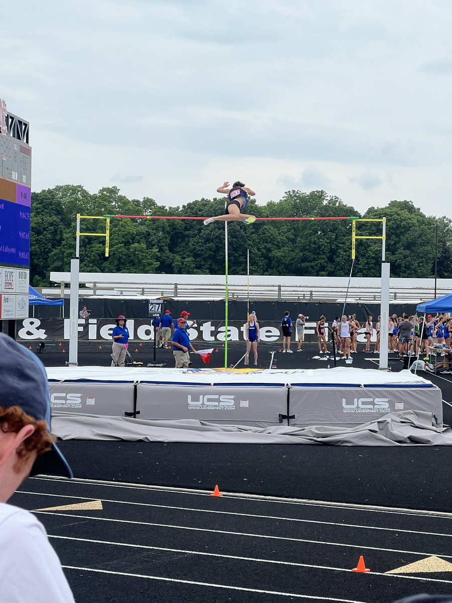 IHSAA Girls Track &amp; Field State Meet Update:

Emma clears 11’3” on her first attempt. She moves on and her next attempt will be 11’6”