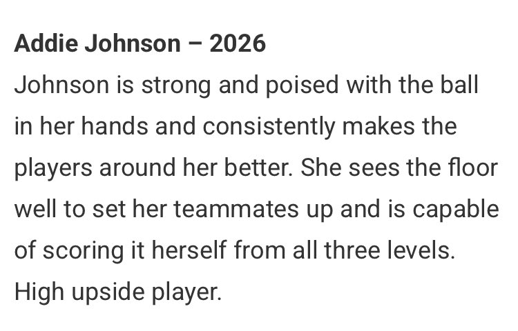 addiej2026's tweet image. Thank you @JrAllStarBB & @PriceJameson1 for the recent write-ups! Appreciate it! @MSCAGirlsBBall @MAHuskies @NEPSGBCA