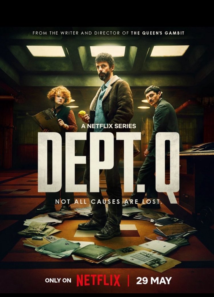 Lord,I hope #Netflix commissions a second series of #DepartmentQ 
Dark, gothic, mordantly funny, quirky and addictive with characters you actually care about. Best crime on TV for a long while. Great cast &amp; atmosphere.