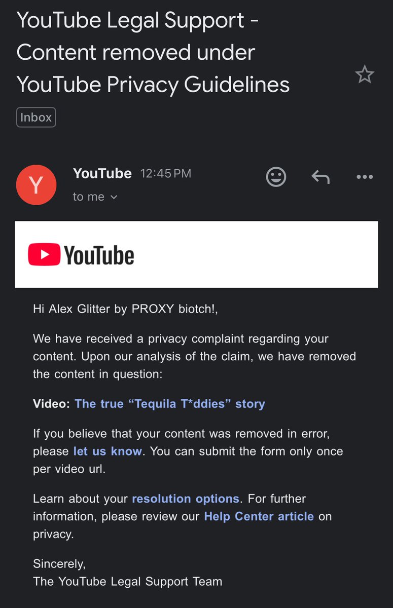 AlexGlitter7's tweet photo. CLIFFORD-#GAININGGROUND privacy struck this video. It was taken off my channel (many have as he abuses the system). 
This was a transformative video, his own words. &amp; he claimed a pic of himself in his nasty pool. 
Didn’t he call others WEAK 4 doing this to SMALL channels? 🧐 https://t.co/tYhS7PsrSR