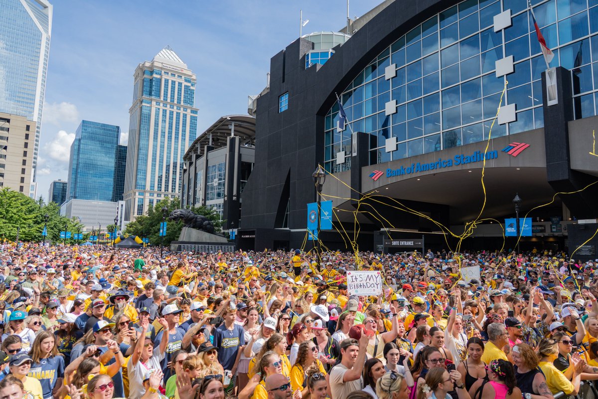 Almost THREE HOURS before first pitch from Bank of America Stadium is LIVE on ESPN2, ESPN+, Disney+, and the Savannah Bananas YouTube page 🎥