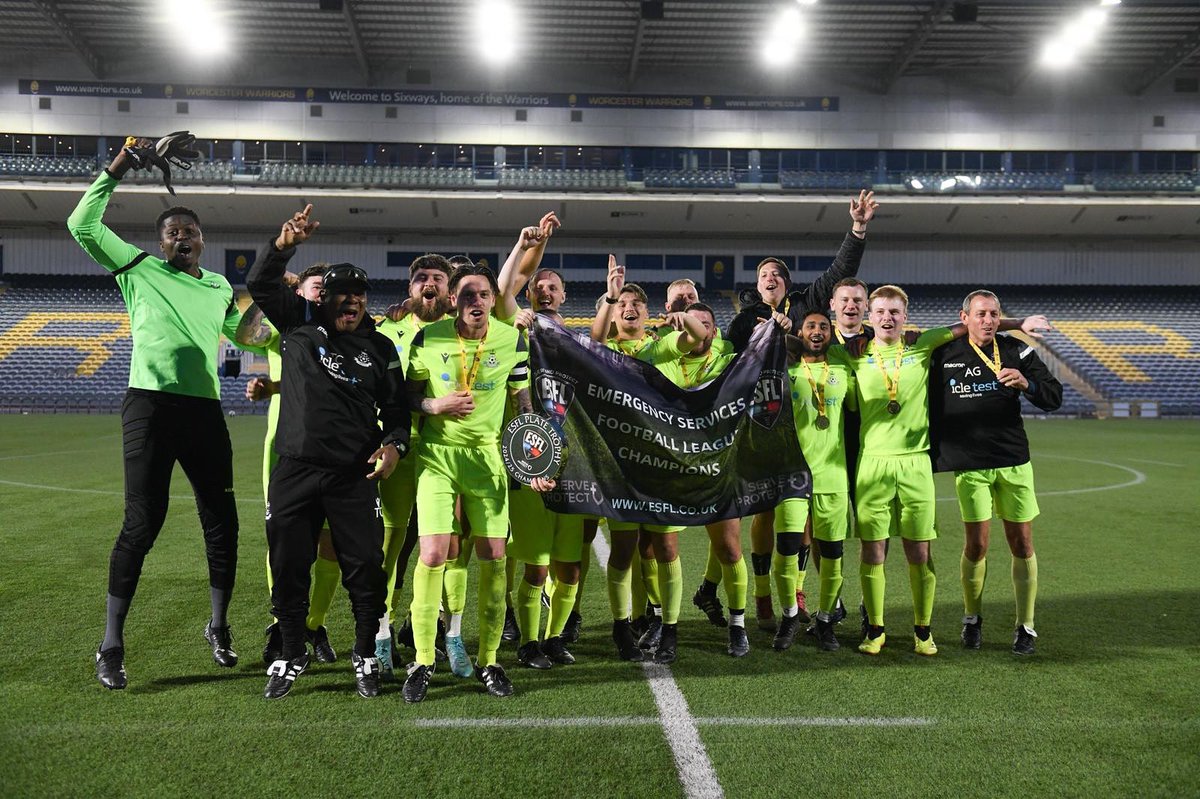 Emergency Services Football League (@esfl20) on Twitter photo The final whistle has just gone and Kent & Essex Prisons are the <a href="/serveandprotect/">Serve & Protect</a> ESFL Mens Plate Trophy Champions. 🏆⚽️
Kent & Essex Prisons 1-0 Durham Police
An outstanding performance to close out a fantastic Finals Day. 👏👏 The final whistle has just gone and Kent & Essex Prisons are the <a href="/serveandprotect/">Serve & Protect</a> ESFL Mens Plate Trophy Champions. 🏆⚽️
Kent & Essex Prisons 1-0 Durham Police
An outstanding performance to close out a fantastic Finals Day. 👏👏