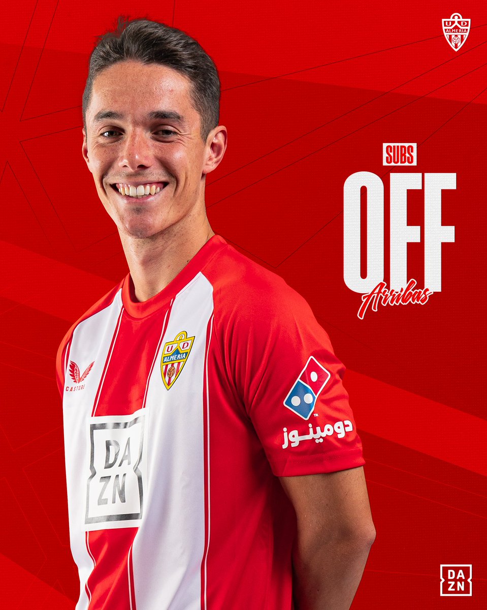 U_D_Almeria's tweet photo. ⏱️ 85' | 1-1 | 🔁 Cambio

➡️ Rachad
⬅️ Arribas

#️⃣ #vamosalmería | ⚽️ #AlmeríaRealOviedo | 📻 #UDAradio https://t.co/ht3XHWT4Rd