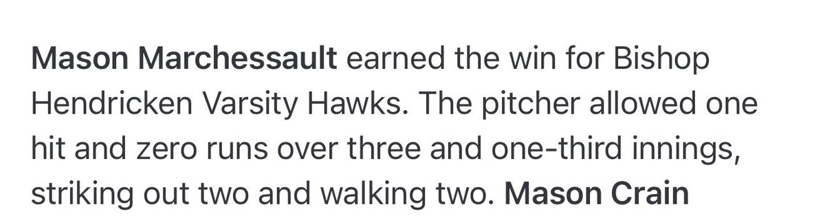 Had an outing the other day in a semi final game vs a very good La Salle team, came on in relief and allowed no runs in a very close game, got big outs in needed!