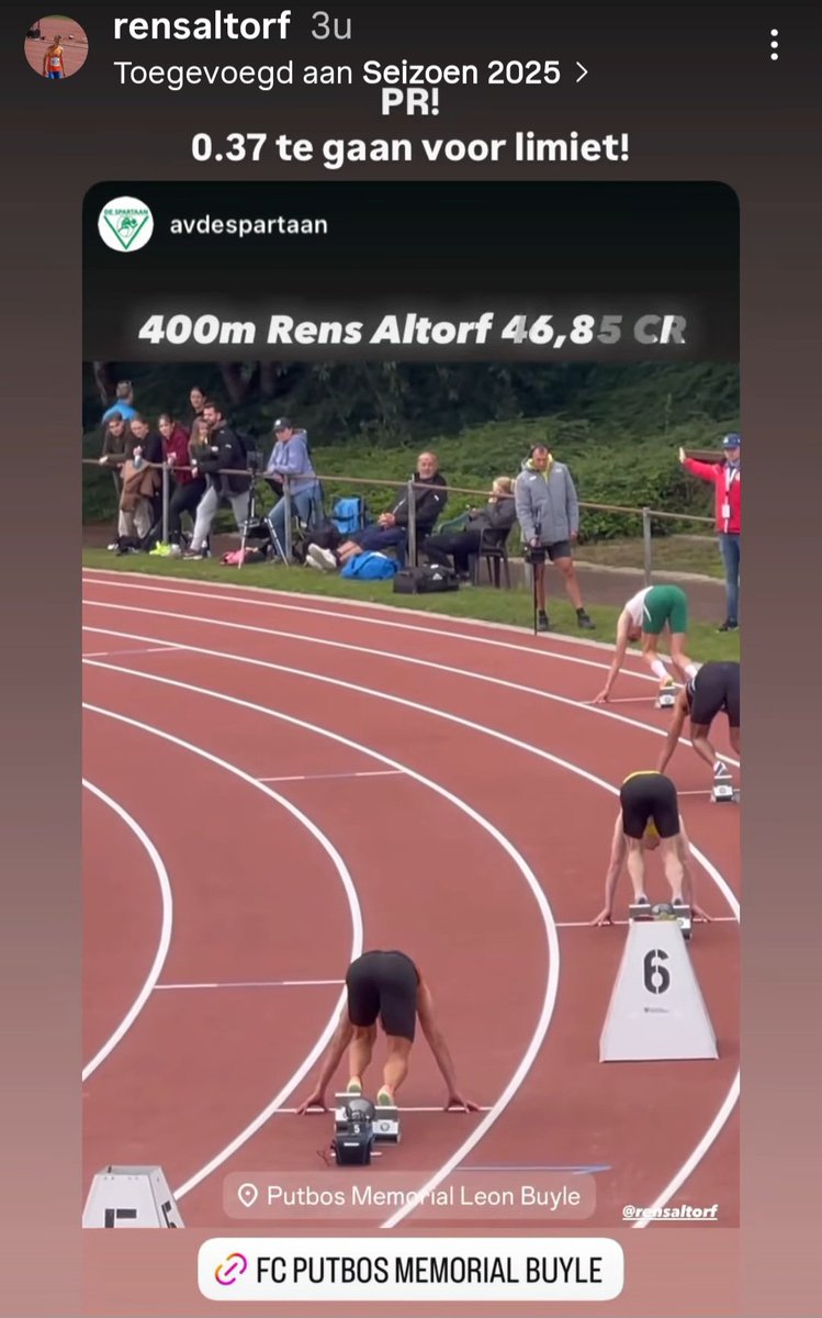 In matige weersonstamdigheden  toch mooie prestaties in Oordegem, zoals:
#200m Onyema Adigida 20.57 (+1,3), Timo Spiering 20.91 (0,0)
#400m Rens Altorf 46.85, Madelief van Leur 53.32 Elizabeth Paulina 53.41
#1500m Kaate Mulders 4.22.35 5e AT U18
#400mhrd Tijm Oosterom 51.26